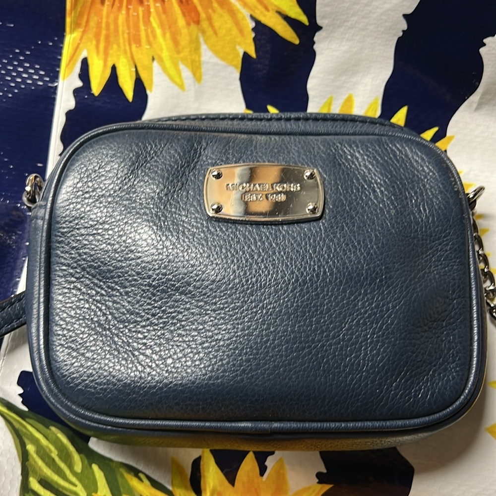 I love this, Michael Kors unique blue Crossbody bag